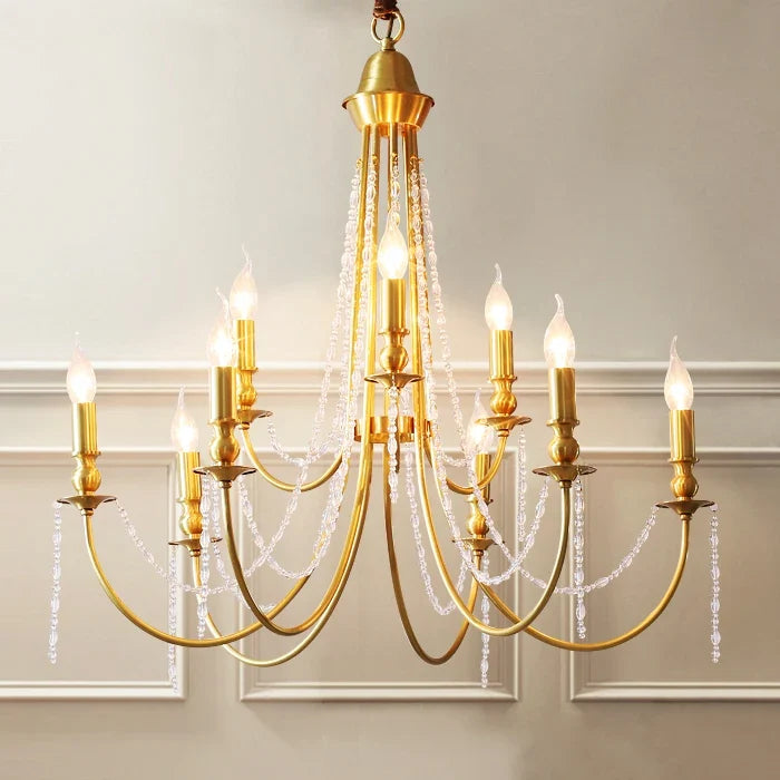 lustre en laiton moderne pour éclairage intérieur élégant