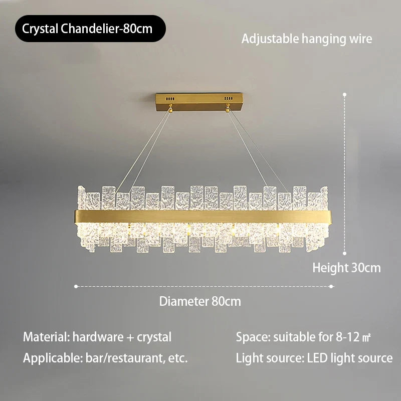suspension moderne nordique en verre cristal design élégant