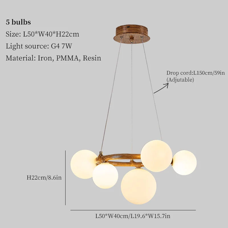 lustre wabi sabi suspendu pour décoration intérieure élégante