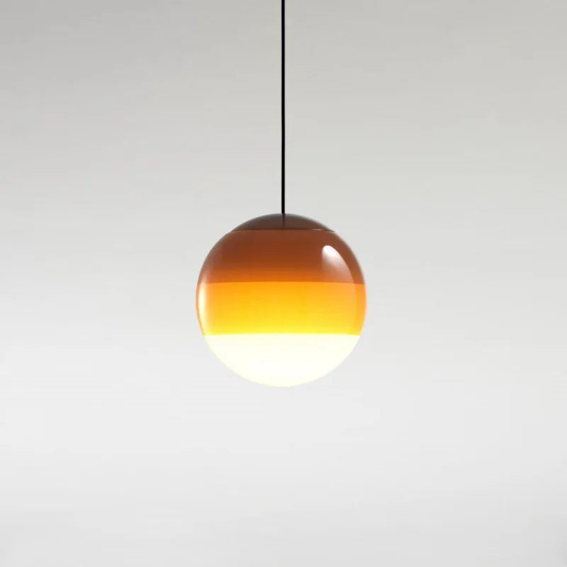 lustre suspension led moderne en verre dégradé pour intérieur