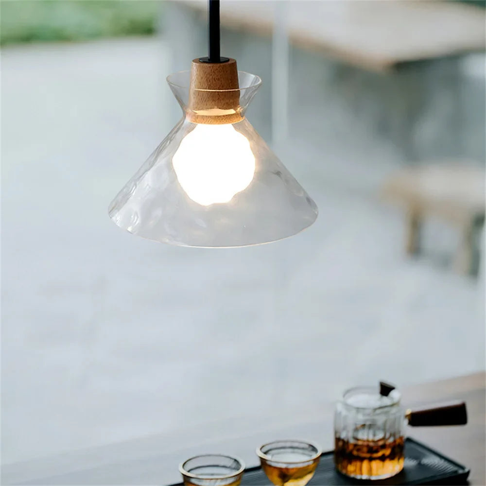suspension LED en verre design nordique moderne décorative