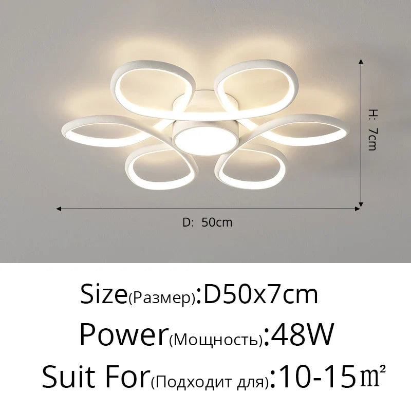 lustre moderne led pour décoration intérieure nordique élégante