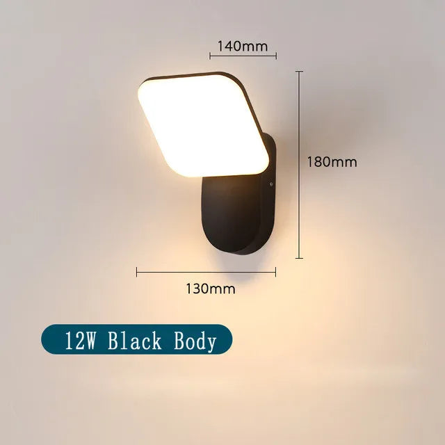 applique murale extérieure led moderne avec capteur étanche pour jardin