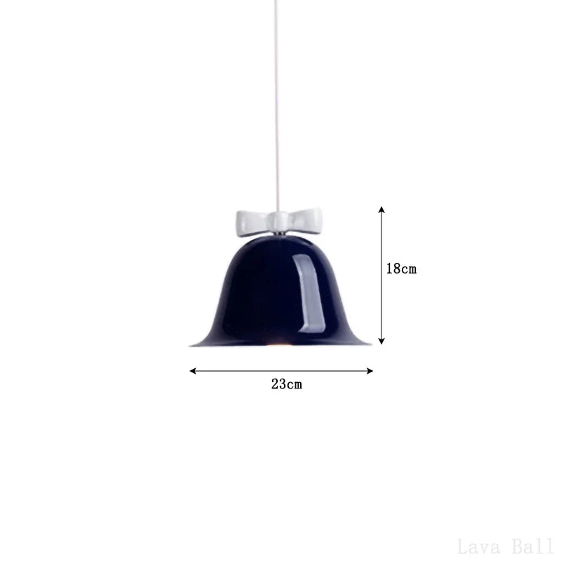 suspension modernes en forme de cloche avec nœud décoratif