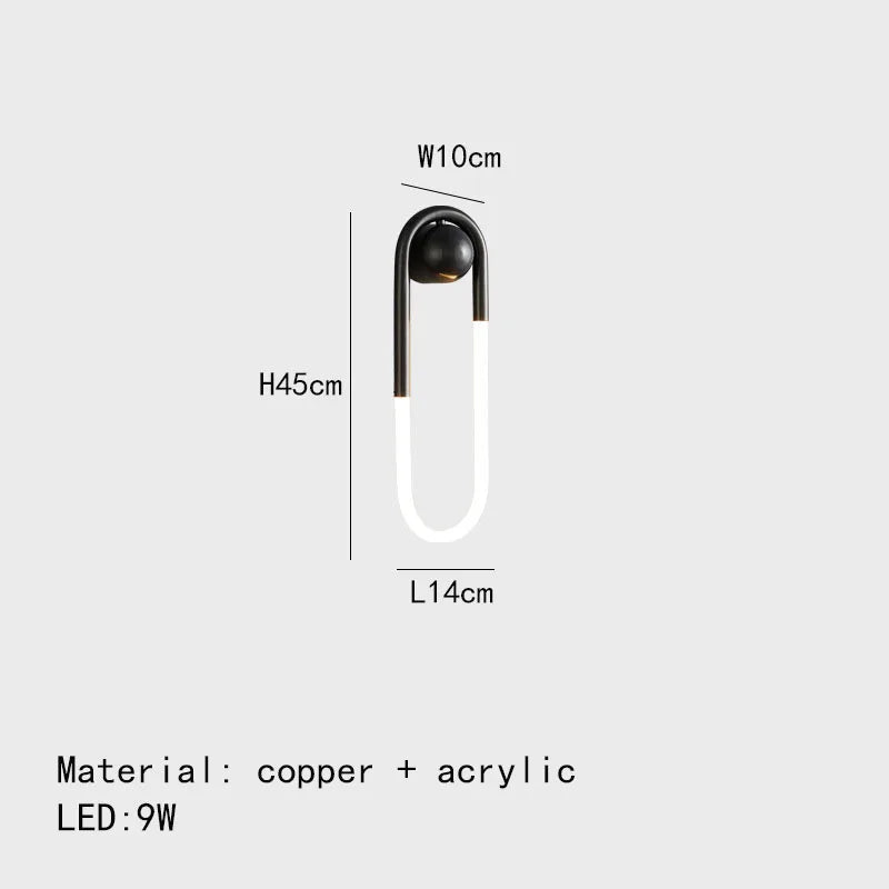 applique murale led moderne forme ellipse pour décoration intérieure