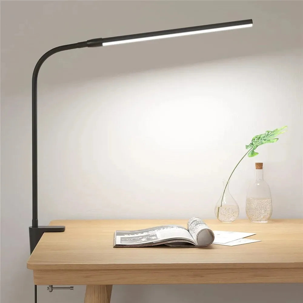 lampe de bureau led pliable à clip protection des yeux 3 modes 10 intensités