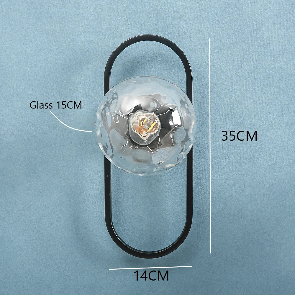 applique murale led en verre pour allée et arrière-plan d'hôtel