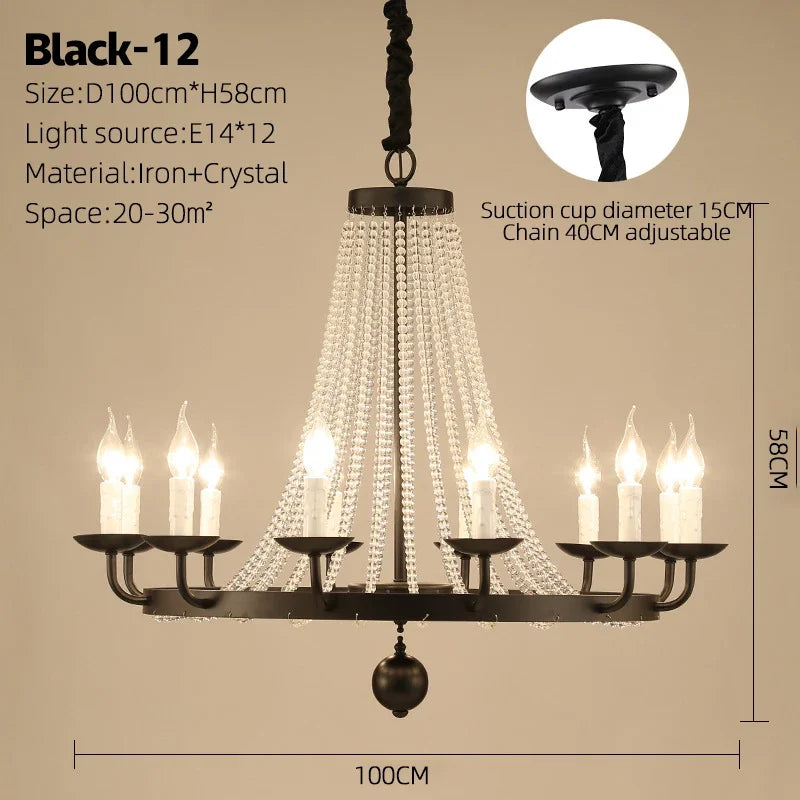 lustre cristal suspendu lumineux pour décoration intérieure élégante