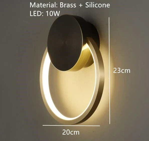 applique murale led en laiton style art déco pour intérieur moderne
