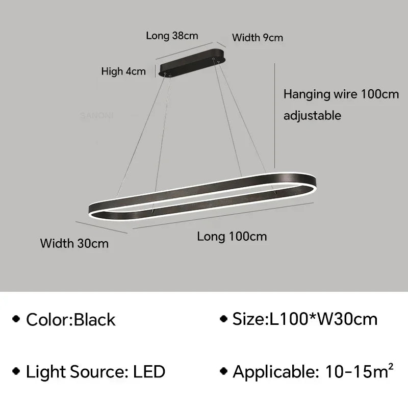 suspension à led moderne pour décoration intérieure élégante