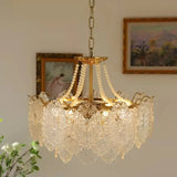 suspension moderne en verre clair style français luxe