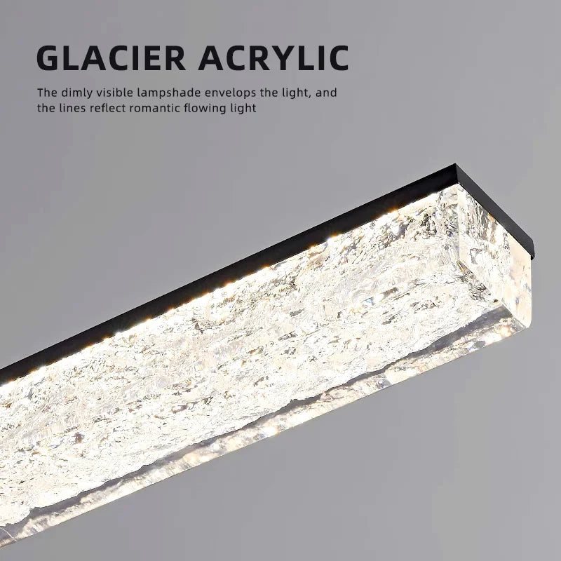 lustre en acrylique design italien pour espaces modernes et élégants