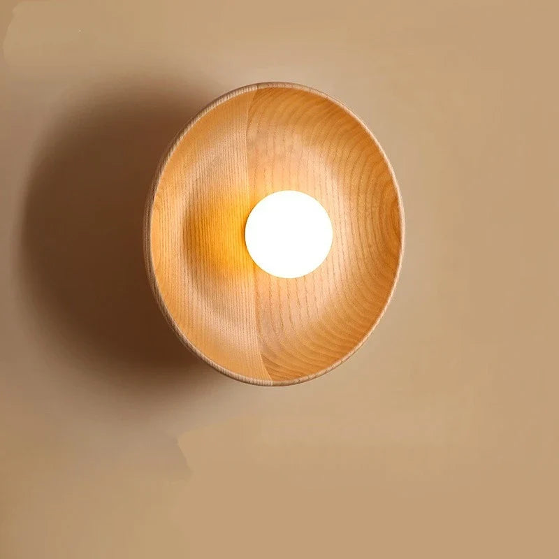 applique murale led simple design bois massif nordique