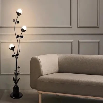 lampe sur pied boule en verre pour décoration intérieure