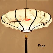 suspension style chinois dessinées à la main éclairage rétro