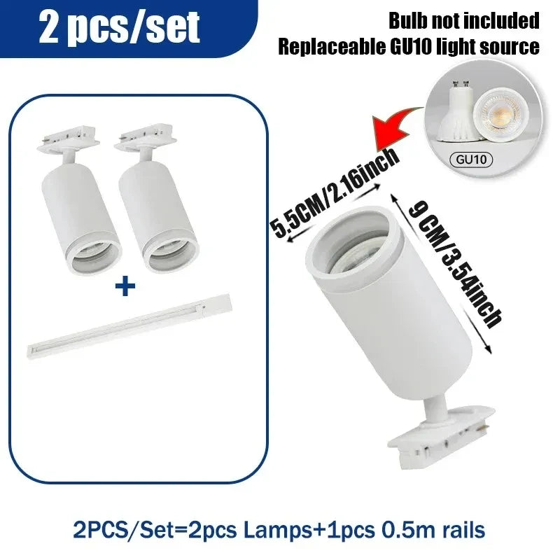 spot led sur rail pour éclairage de magasin et cuisine