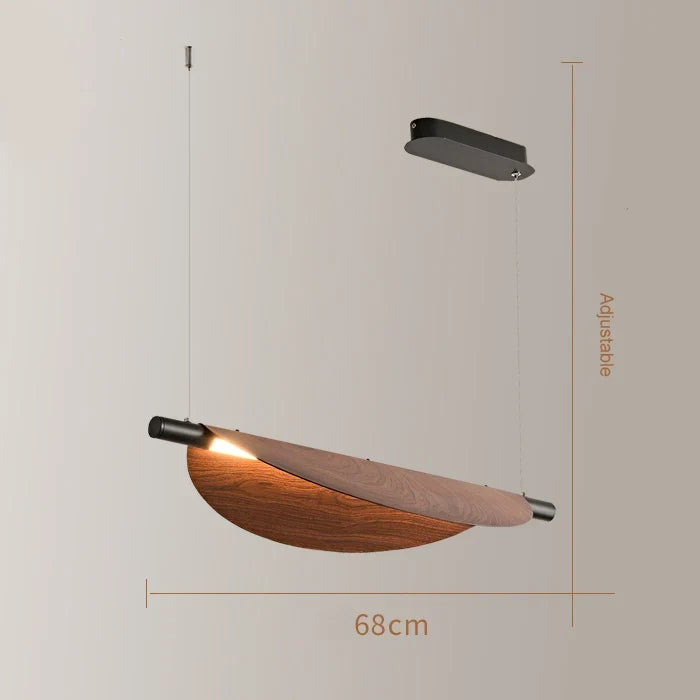 lustre japonais rétro design feuilles pour salle à manger