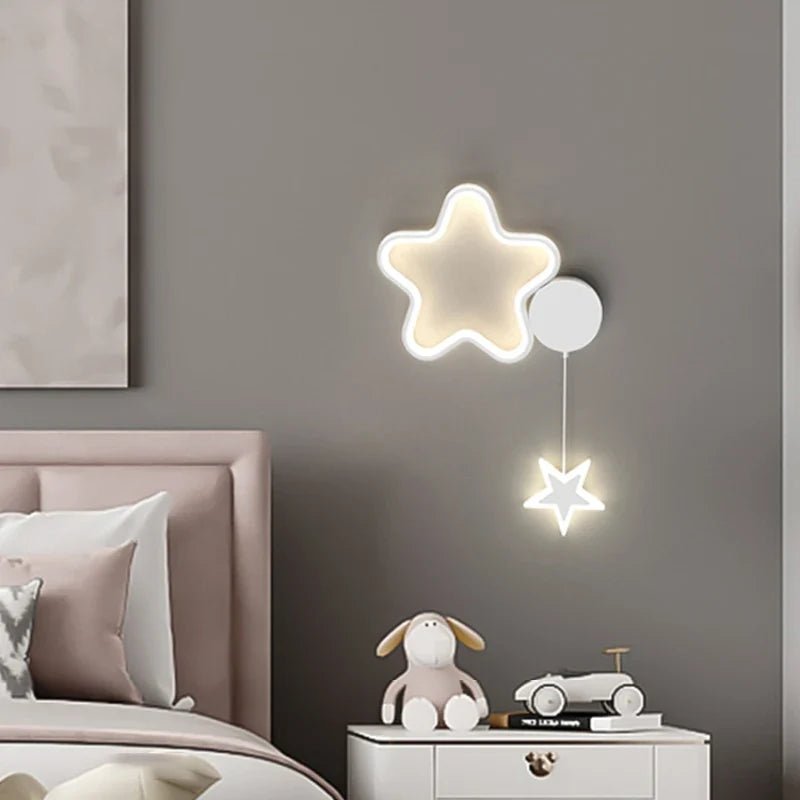 applique murale créative étoiles lune et nuages pour enfants