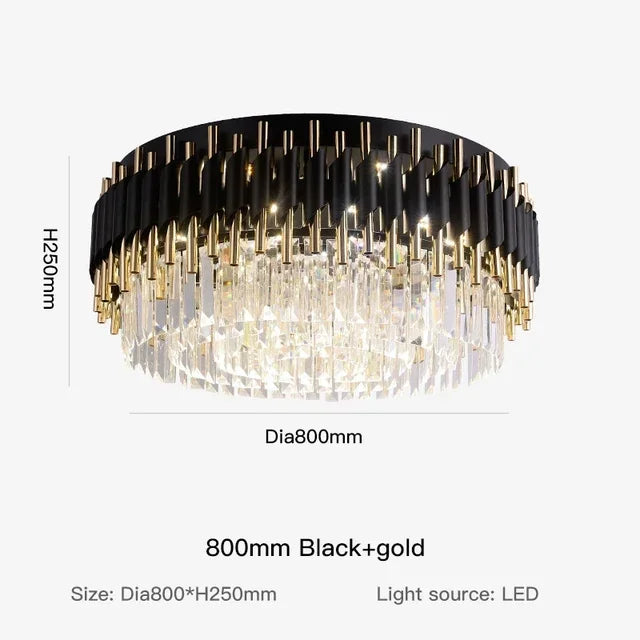 plafonnier led suspendu en cristal design nordique décoratif