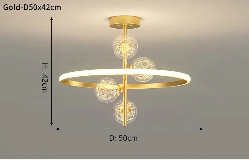 lustre led moderne nordique simple boule pour intérieur