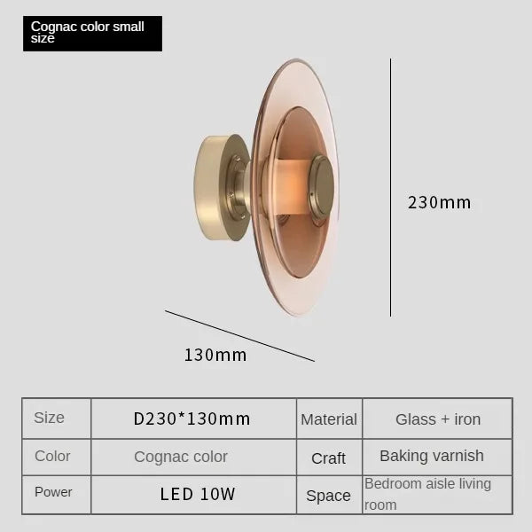 applique murale led en verre design créatif minimaliste pour intérieur