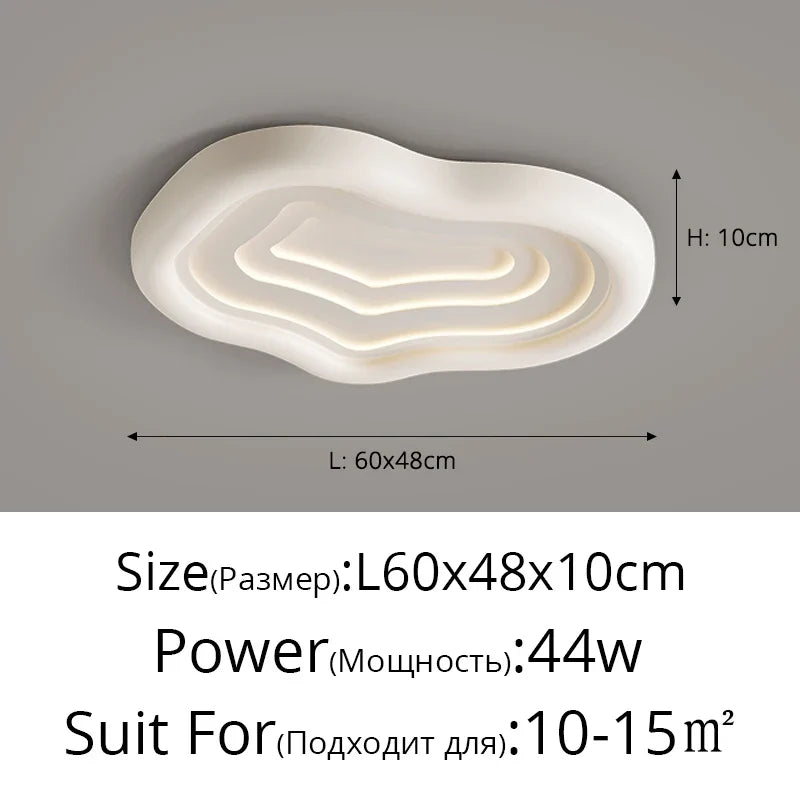 plafonnier moderne en résine style nuage protection yeux