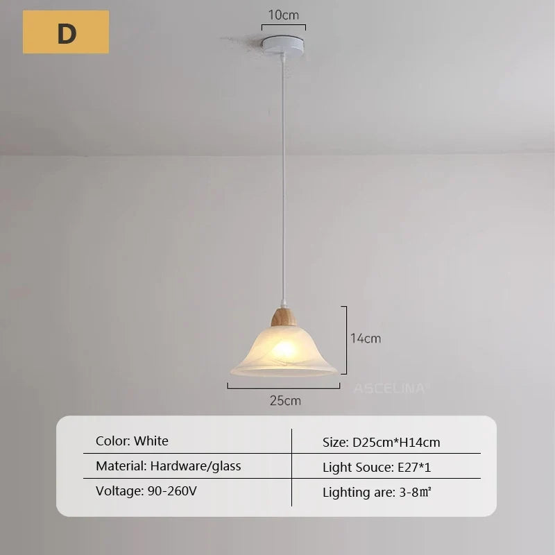 suspension en verre nordique pour décoration intérieure moderne