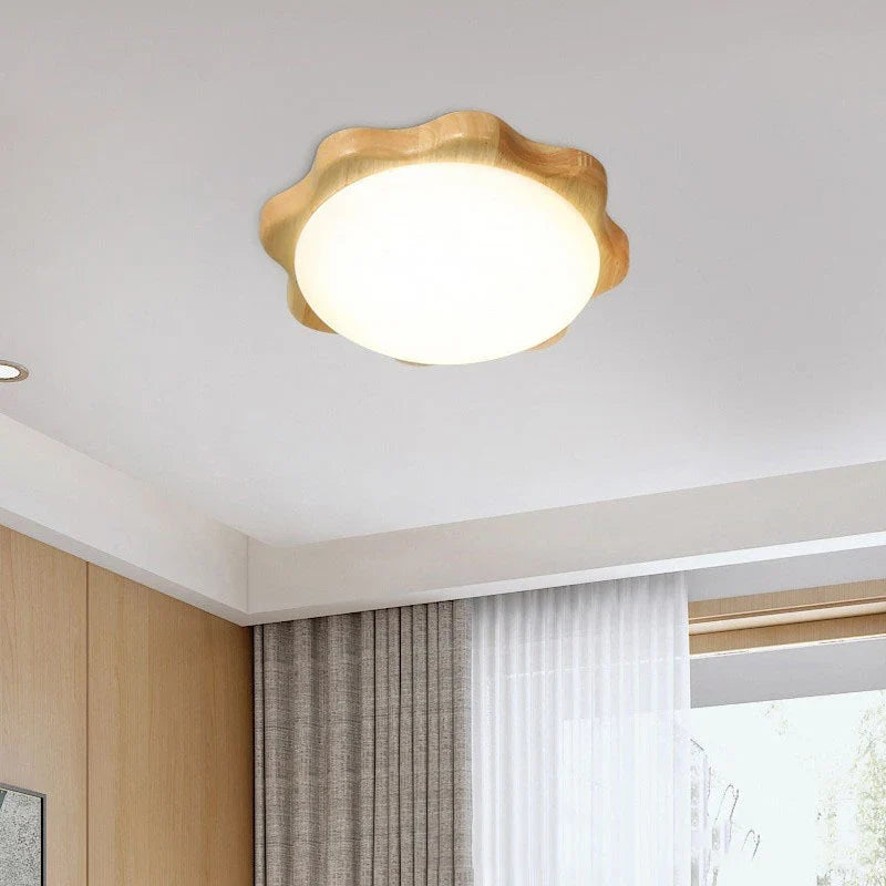 plafonnier grain de bois moderne pour décoration maison