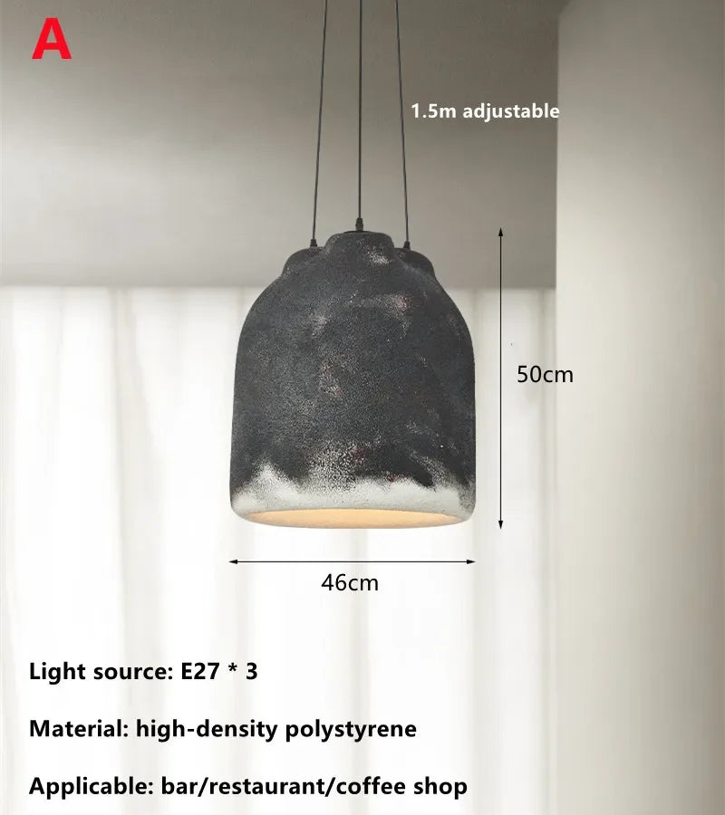 Designer Dining Room Wabi Sabi Chandelier Coffee Model House Personality LED Decor Light Creative Table Bar Kitchen Pendant Lamp