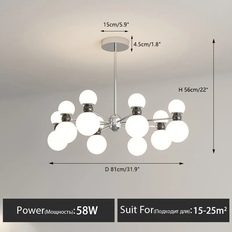 lustre suspendu dimmable pour décoration intérieure moderne