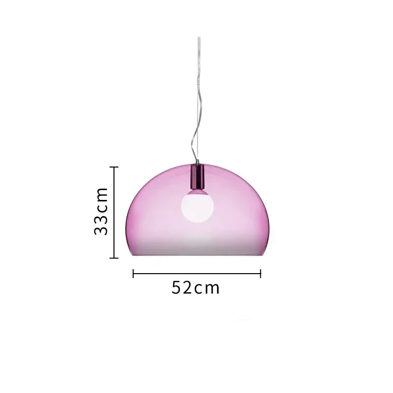 Italian Designer Dome Pendant Lamp Colorful Acrylic Chandelier Ceiling Suspenion Hanging Light with E27 Bulb