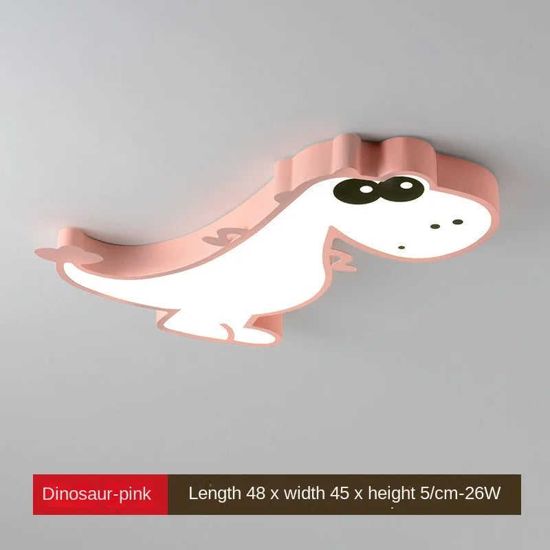 LED Ceiling Creative Cartoon Dinosaur for Children's Room Lamp, Modern Warm and Romantic Boy and Girl Bedroom Light  Lampara RC