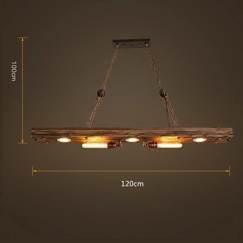 Industrial style Bar pendant light LOFT Retro Solid Wood Pendant Lamps Personality E27 Edison Bulb  Suspension  home decoration