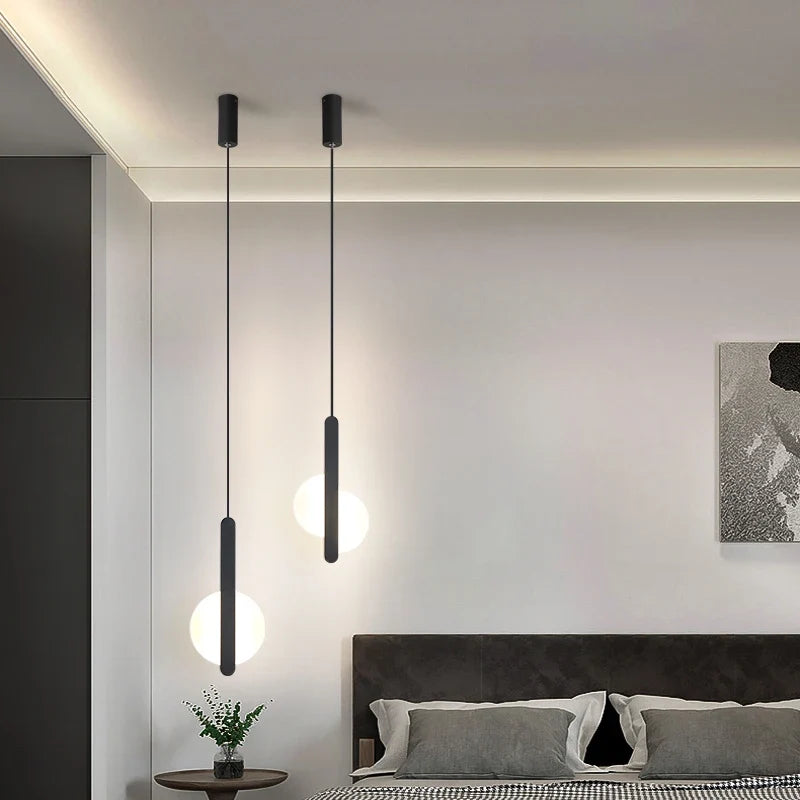suspension led modernes avec appliques acryliques