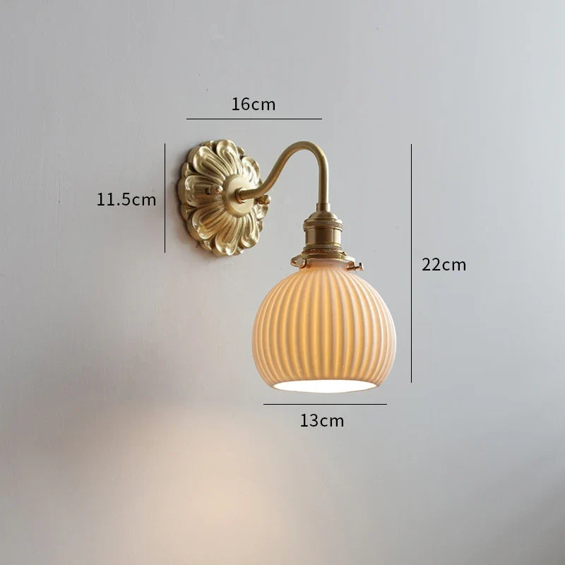 applique led verre gris fumé cuivre moderne intérieur