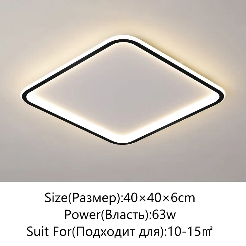 plafonnier led moderne simple variable ronde ou carrée