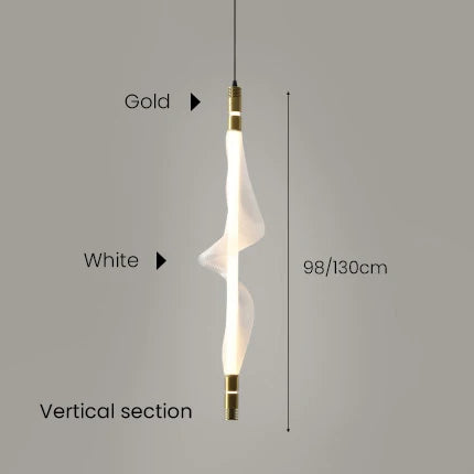 suspension design nordique tube lumineux pour intérieur décoratif