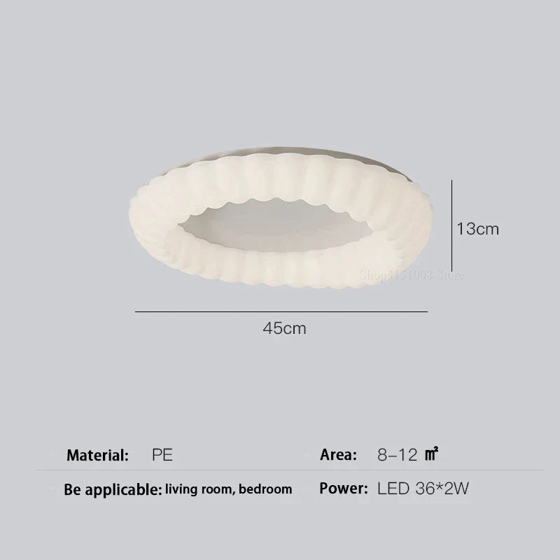 lampe nuage moderne led design anneau nordique éclairage lustre