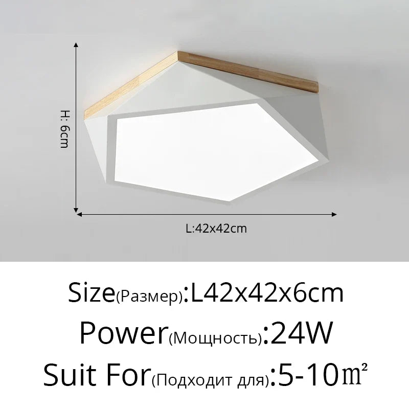 plafonniers led géométriques simples et modernes pour éclairage