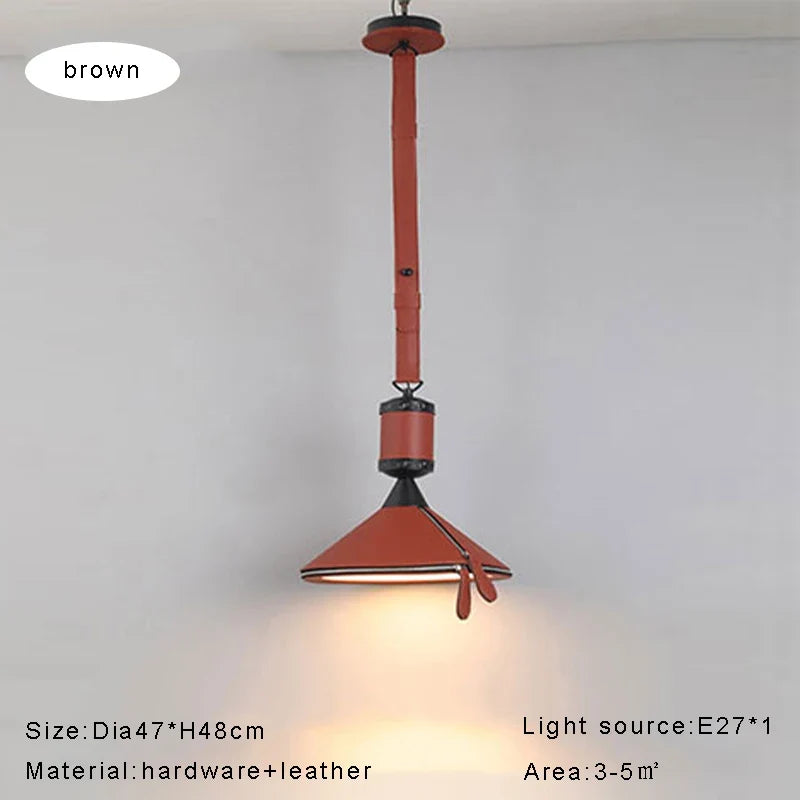 suspension minimaliste moderne en cuir de luxe