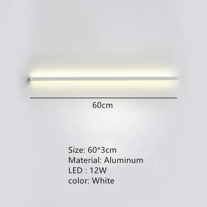 applique murale led moderne avec interrupteur à intensité variable