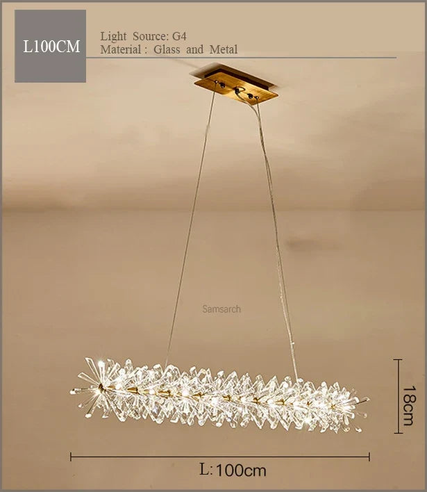 lustre en cristal moderne pour un éclairage intérieur élégant