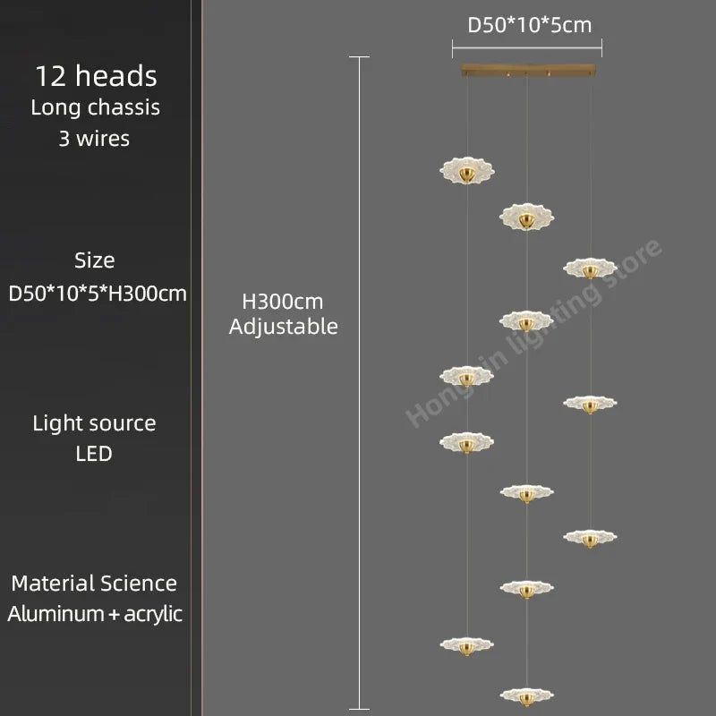 lustre moderne à led pour éclairage intérieur décoratif