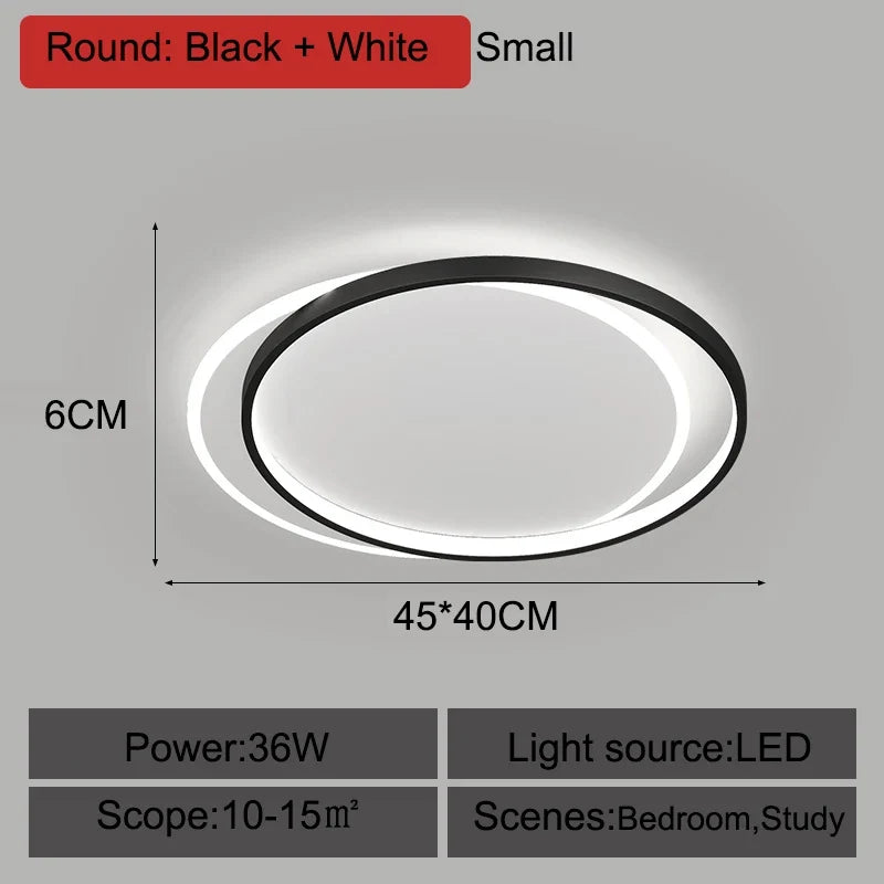 plafonnier led ultra mince moderne avec télécommande luminaria