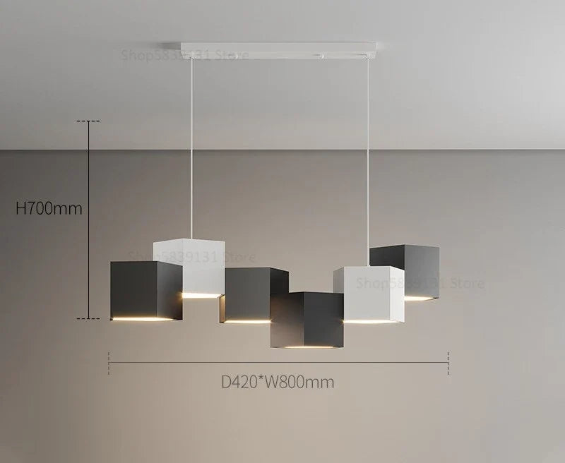 lustre moderne simple style nordique créatif prisme hexagonal éclairage intérieur