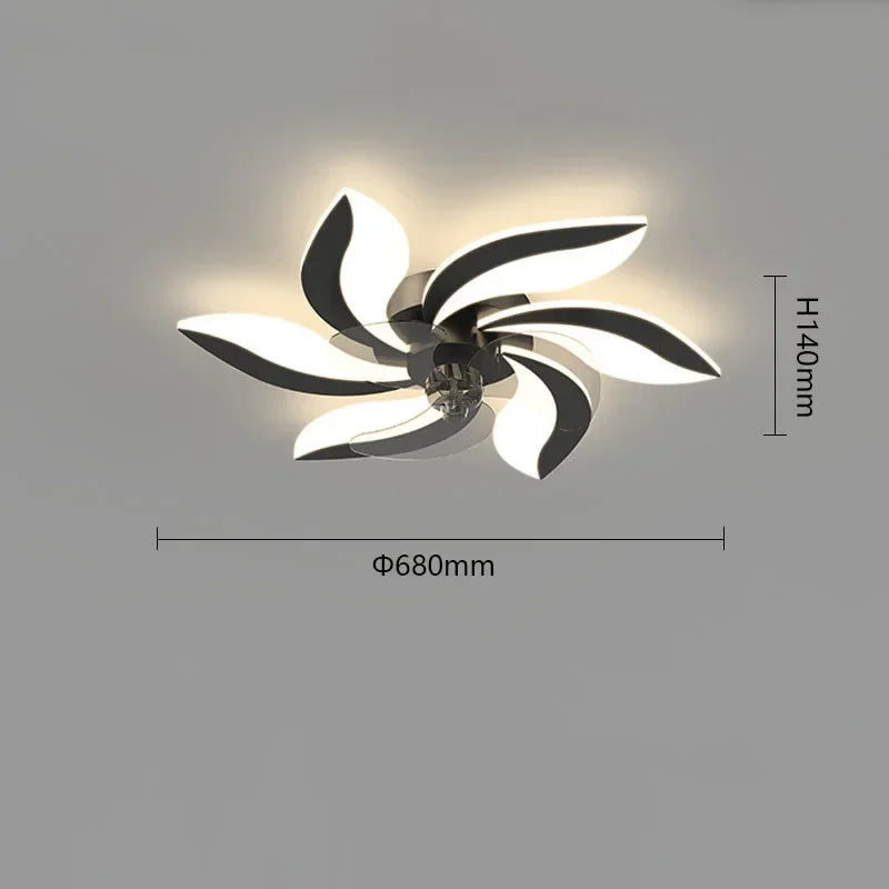 plafonnier ventilateur avec lumière et télécommande pour intérieur