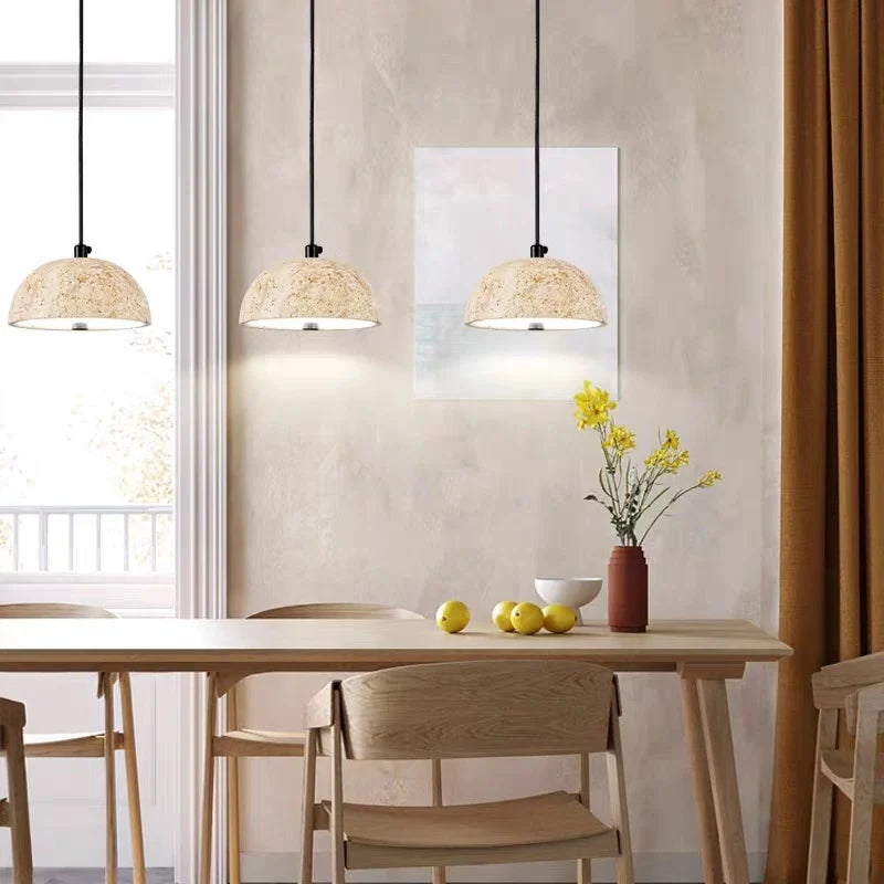 lustre wabi-sabi en pierre rétro nordique pour ambiance zen