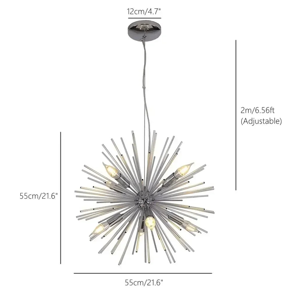 lustre boule hérisson décoration maison style nordique lumineux