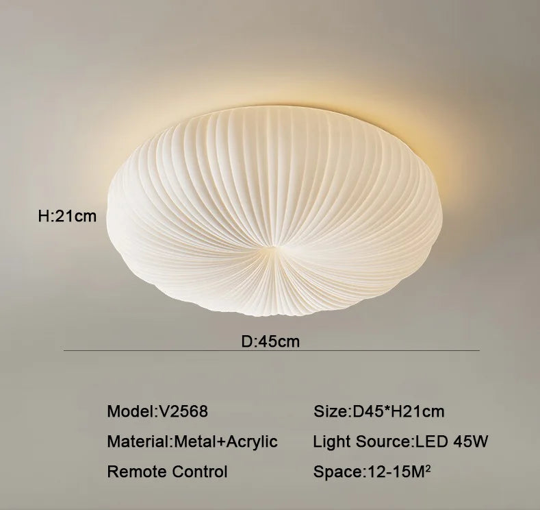 plafonnier led moderne abat jour citrouille luminaire à intensité variable