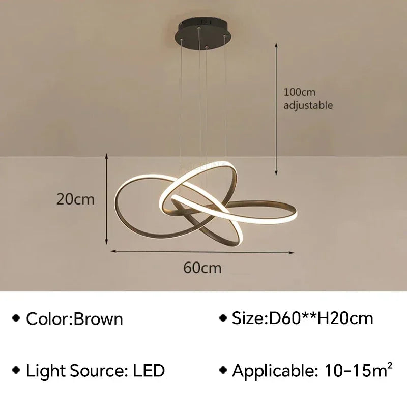 lustre suspendu led moderne pour décoration maison
